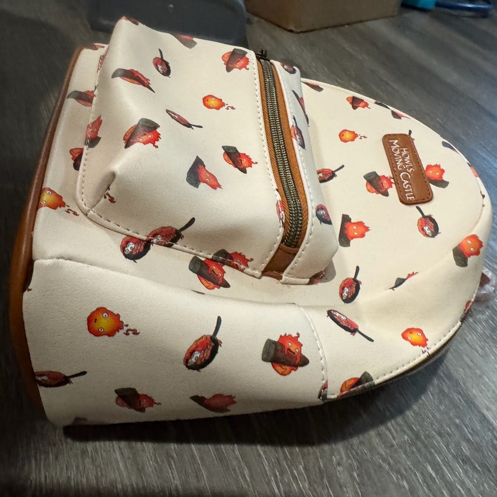 NWT Loungefly Studio Ghibli Howl's Moving Castle Calcifer Mini Backpack OOP - Picture 3 of 12